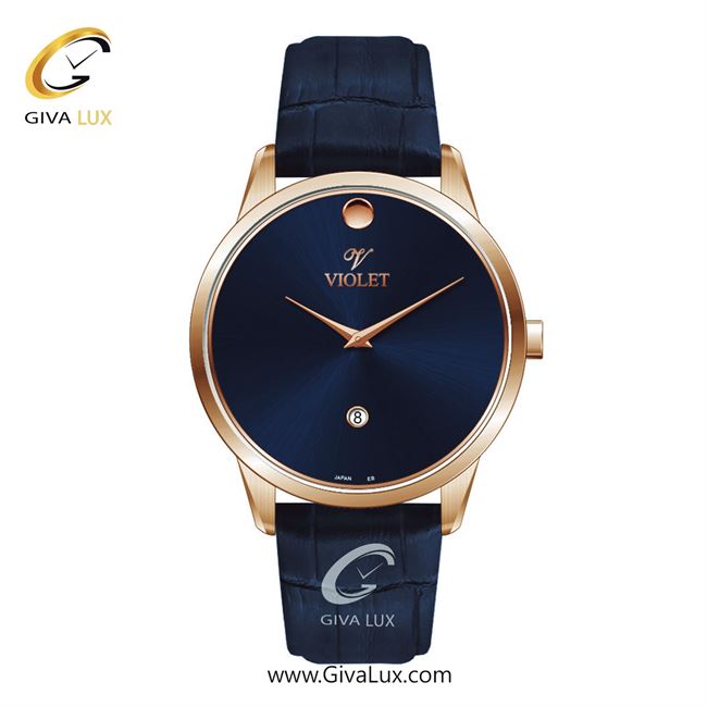 ساعت مچی اورجینال مردانه ویولت VIOLET رزگلد | سرمه ای| سرمه ای| کد رفرنس 0550/2